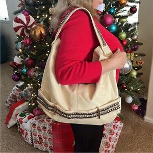 Charming Charlie brand purse Rhinestones 
~ "Cream color purse